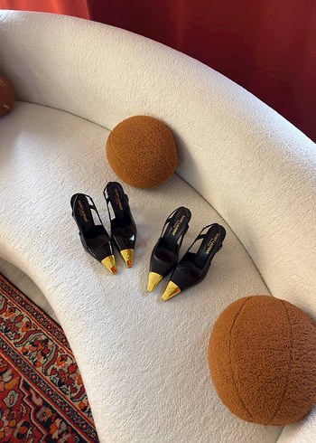 Siyah Deri Tokalı Stiletto Topuklu Kadın Ayakkabı - Görsel 3