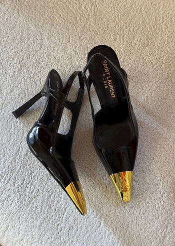 Siyah Deri Tokalı Stiletto Topuklu Kadın Ayakkabı - Görsel 5