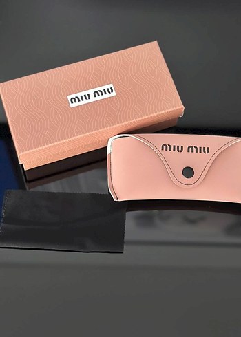 Miu Miu Miu Miu Kadın Gri Gold Tokalı Gözlük