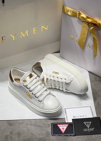 37 Beden Beymen Beyaz Yılan Desenli Stiletto Topuklu Sneaker