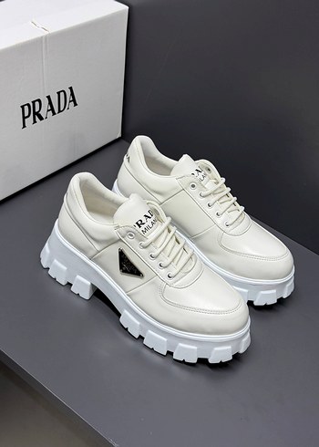Prada Beyaz Deri Sneaker