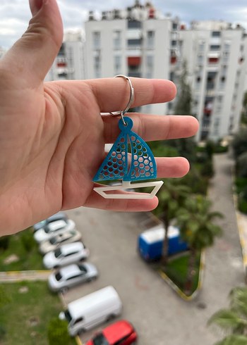 Mavi Yelkenli Anahtarlık - Görsel 3