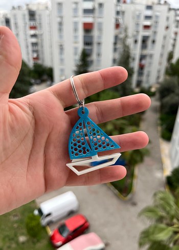 Mavi Yelkenli Anahtarlık - Görsel 2