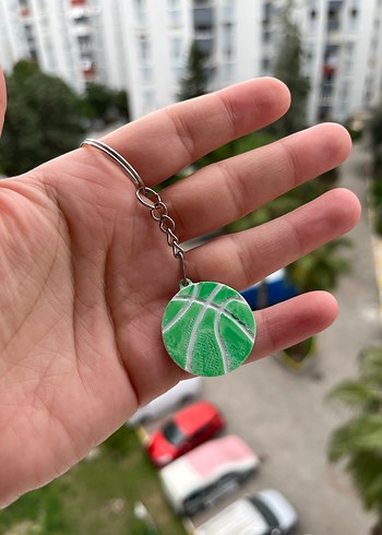 Yeşil Basketbol Topu Anahtarlık - Görsel 2