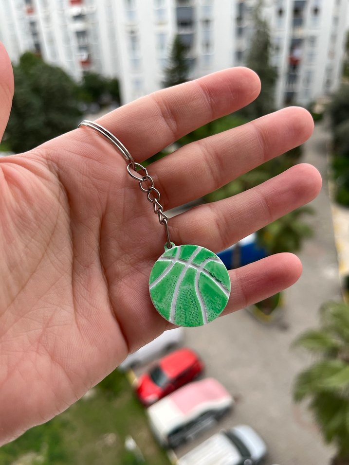 Yeşil Basketbol Topu Anahtarlık - Görsel 2