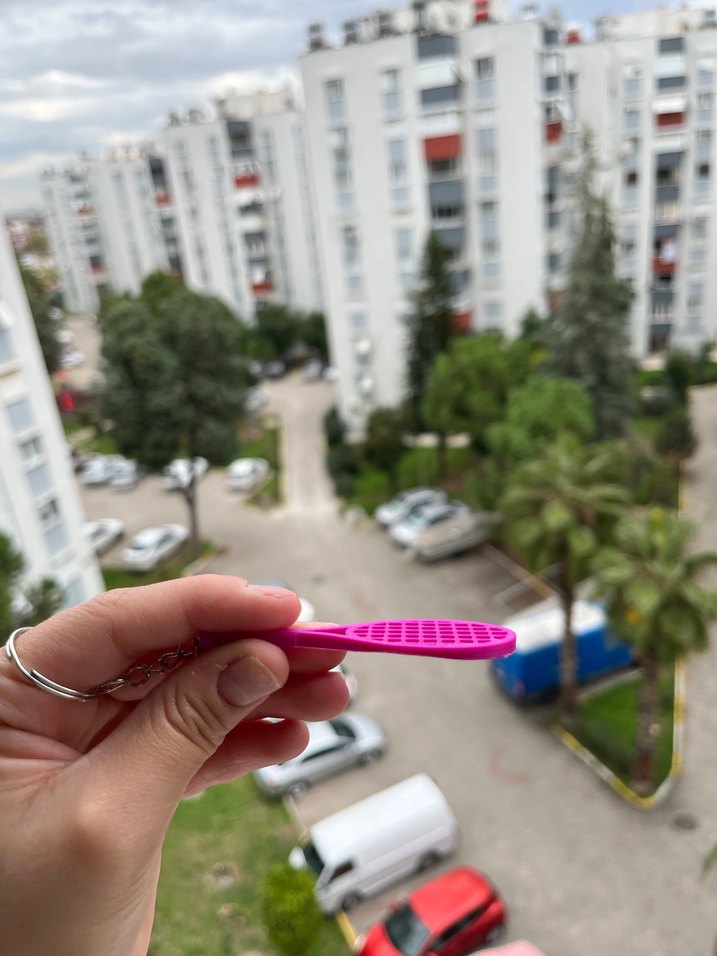Pembe Tenis Raketi Anahtarlık - Görsel 4