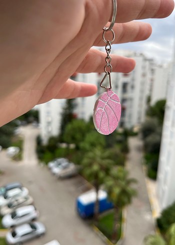 Pembe Basketbol Topu Kadın Anahtarlık - Görsel 3