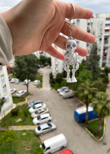 Beyaz İskelet Anahtarlık - Görsel 4