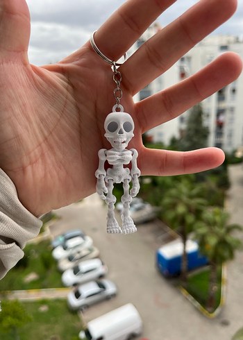 Beyaz İskelet Anahtarlık - Görsel 2