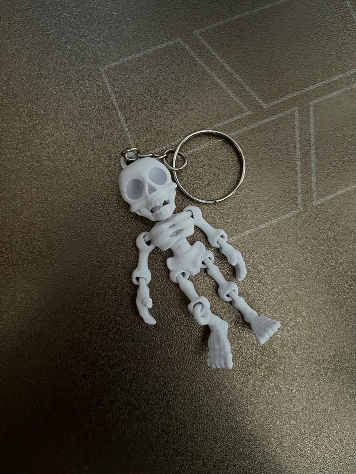 Beyaz İskelet Anahtarlık - Görsel 3