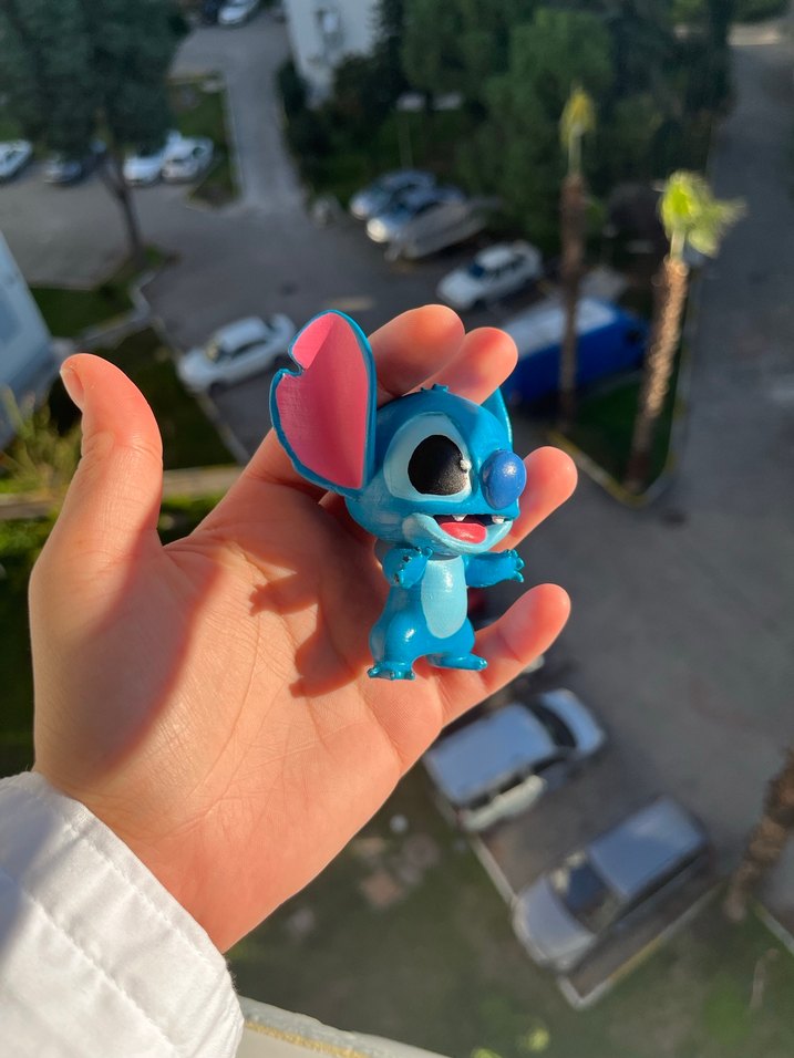 Renkli Mavi Stitch Figürü - Görsel 4