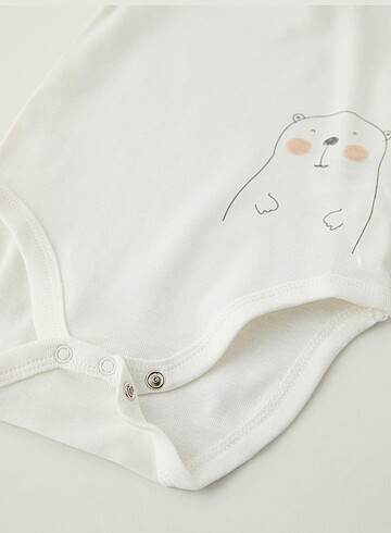 ZARA HAYVAN KOTİFLİ 1-3 AYLIK 5?Lİ BODY PAKETİ ETİKETLİ ORJİNAL  - Görsel 5