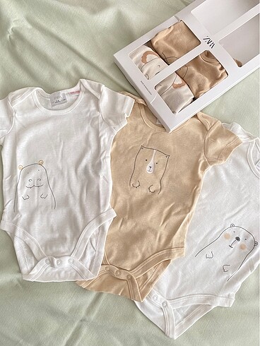 ZARA HAYVAN KOTİFLİ 1-3 AYLIK 5?Lİ BODY PAKETİ ETİKETLİ ORJİNAL  - Görsel 6