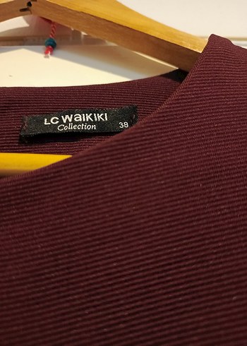 Bordo Midi Kadın Elbise - Görsel 3