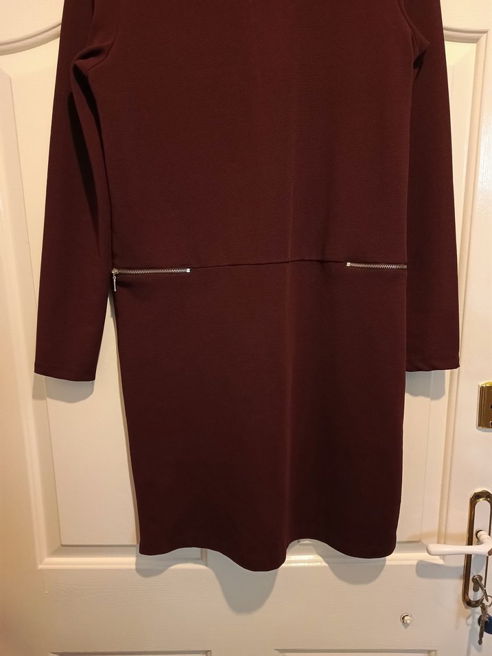 Bordo Midi Kadın Elbise - Görsel 2