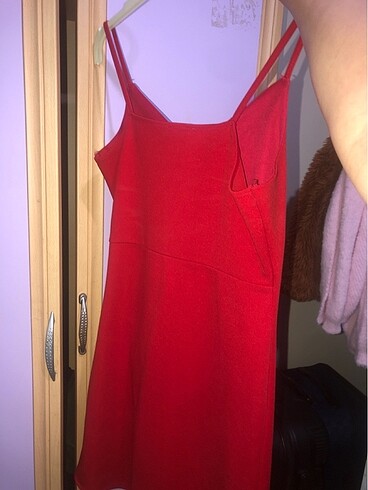 m Beden bordo Renk Kırmızı mini elbise