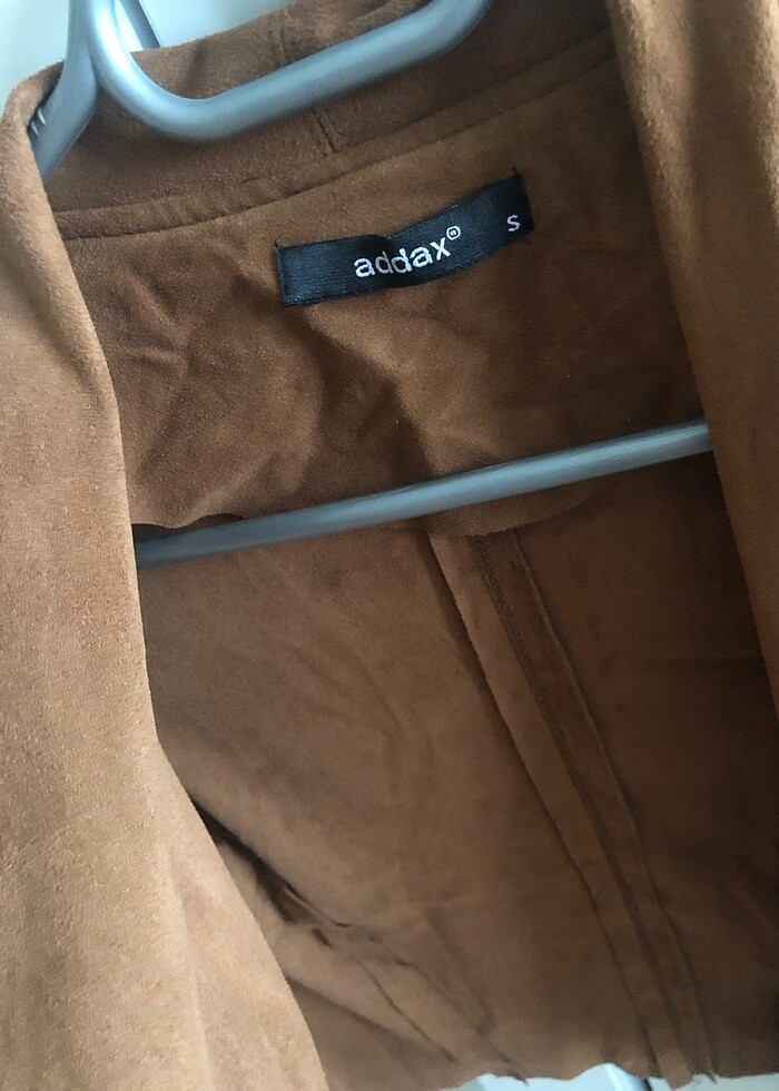 Süet asimetrik ceket - Görsel 2