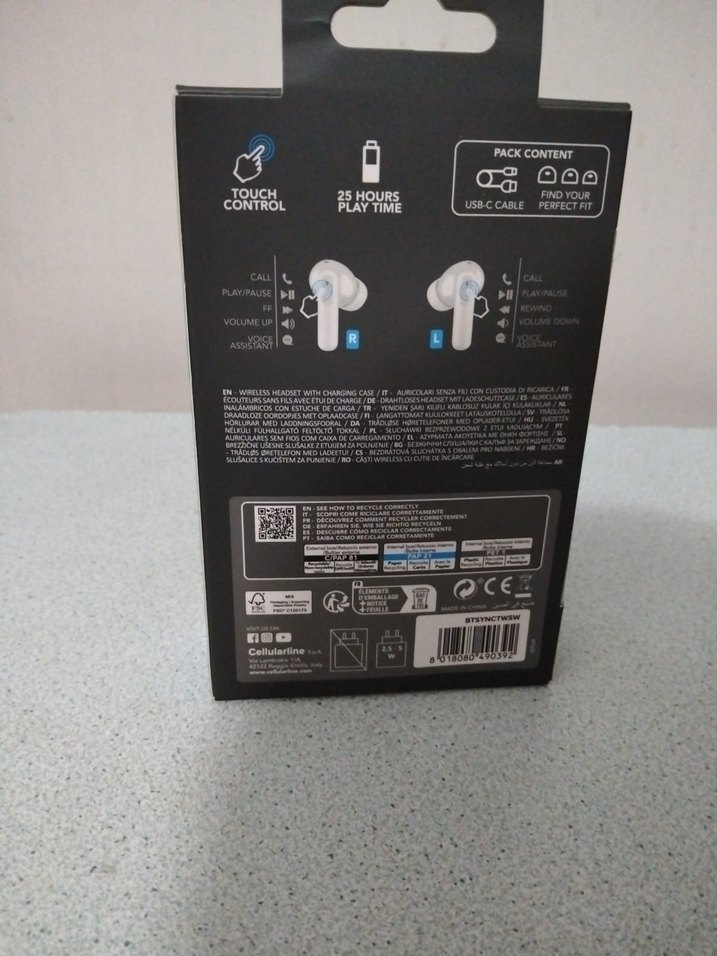 Cellularline Bluetooth Kablosuz Beyaz Kulaklık - Görsel 3