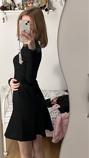 Koton Siyah fermuarlı elbise