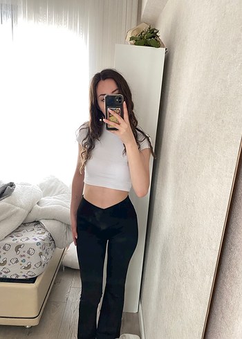 Beyaz  Kadın Crop - Görsel 4