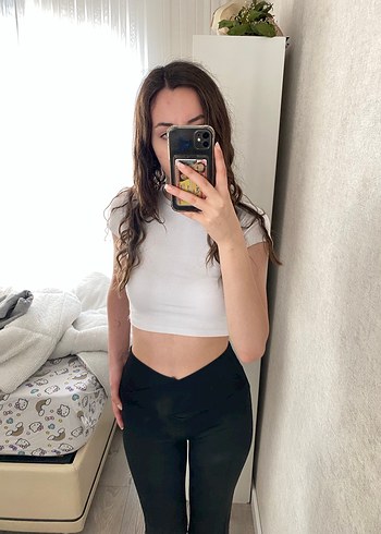 Beyaz  Kadın Crop - Görsel 3