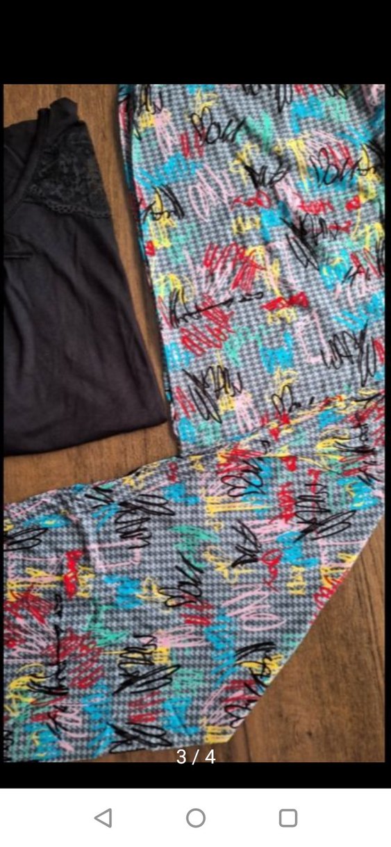 Kadın Çok Renkli Batik Desenli Salaş Pijama Takımı - Görsel 2