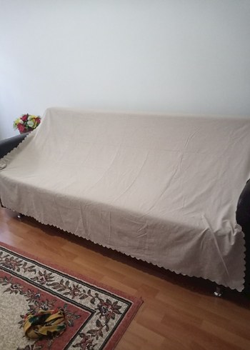 bej Düz Koltuk Örtüsü