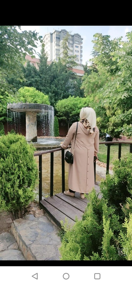 Bej Uzun Fermuarlı Kadın Kap - Görsel 3