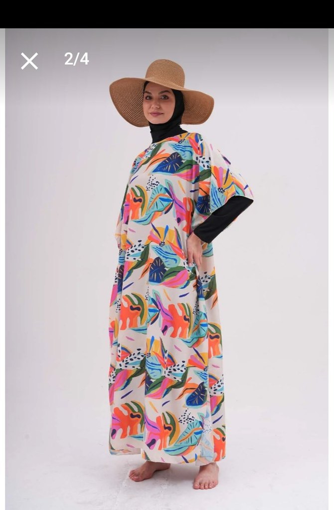 tesettür haşema üstüne pareo - Görsel 2