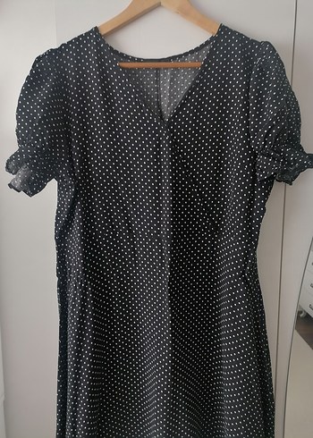 Puantiyerli elbise - Görsel 3