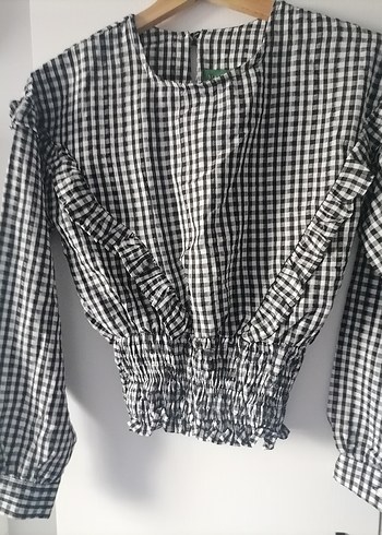 Düğmeli Kareli, Uzun Kollu - Görsel 6