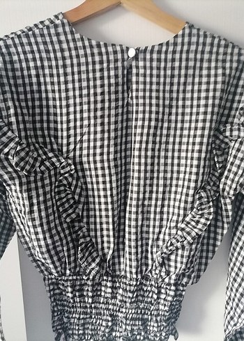 Düğmeli Kareli, Uzun Kollu - Görsel 5