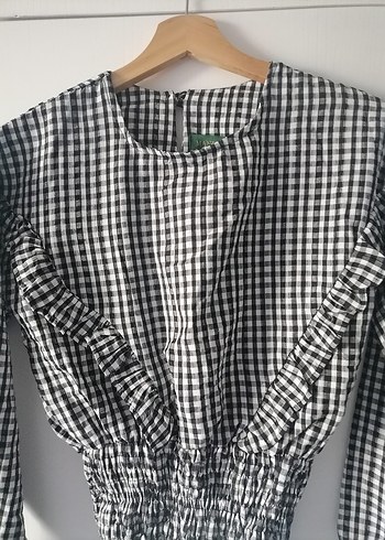 Düğmeli Kareli, Uzun Kollu - Görsel 2