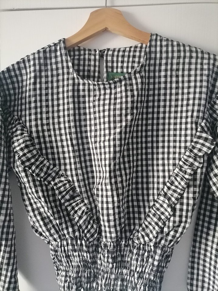 Düğmeli Kareli, Uzun Kollu - Görsel 2