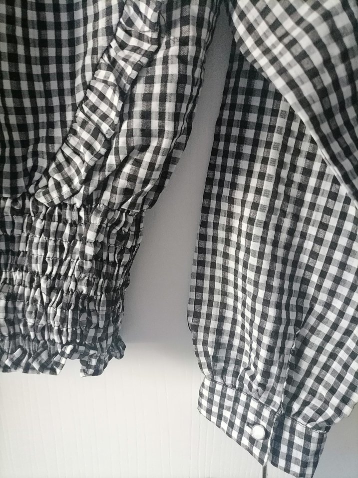 Düğmeli Kareli, Uzun Kollu - Görsel 3