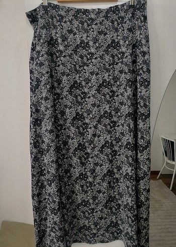 Gri Desenli Uzun Bohem Etek - Görsel 7