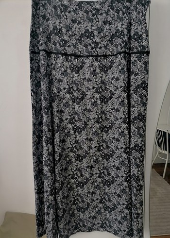 Gri Desenli Uzun Bohem Etek - Görsel 4