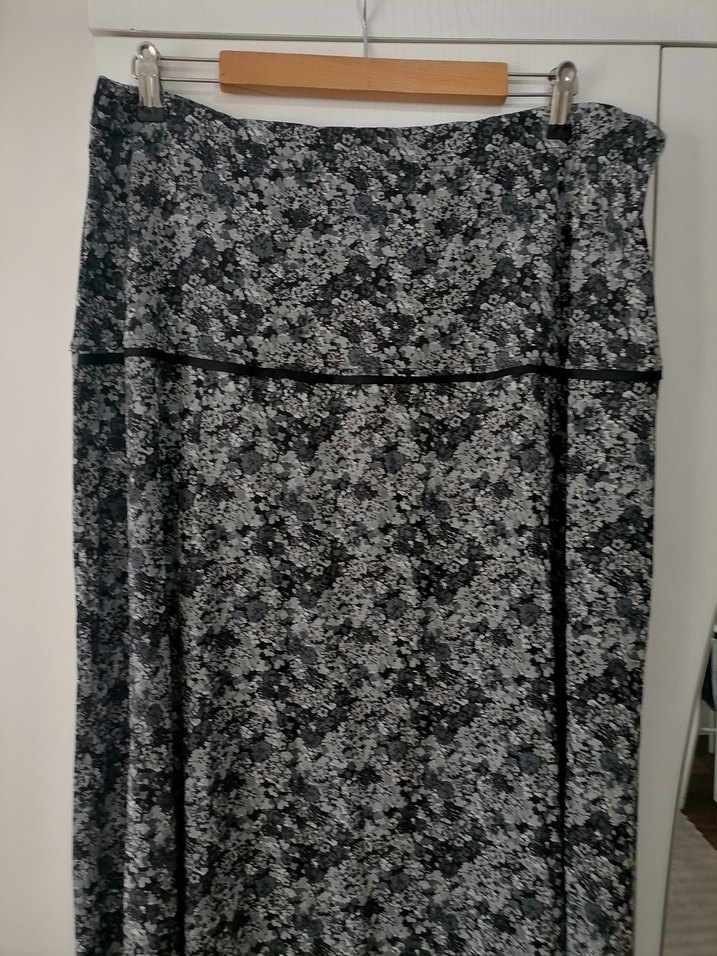 Gri Desenli Uzun Bohem Etek - Görsel 3