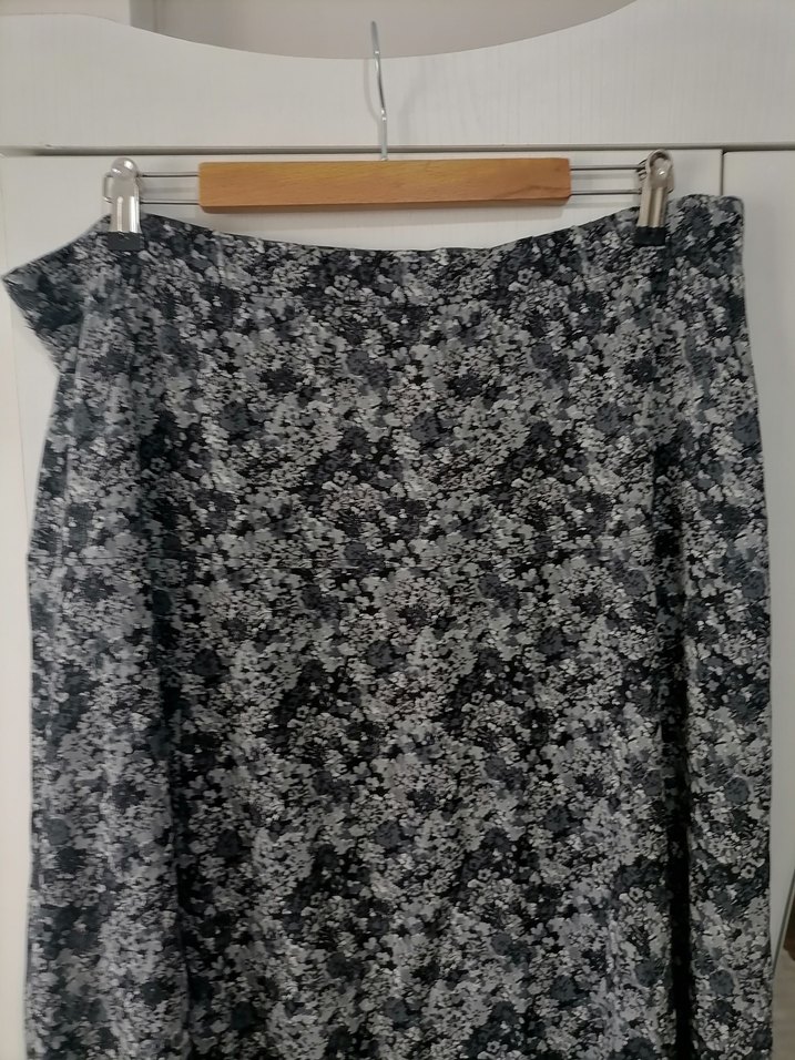 Gri Desenli Uzun Bohem Etek - Görsel 5