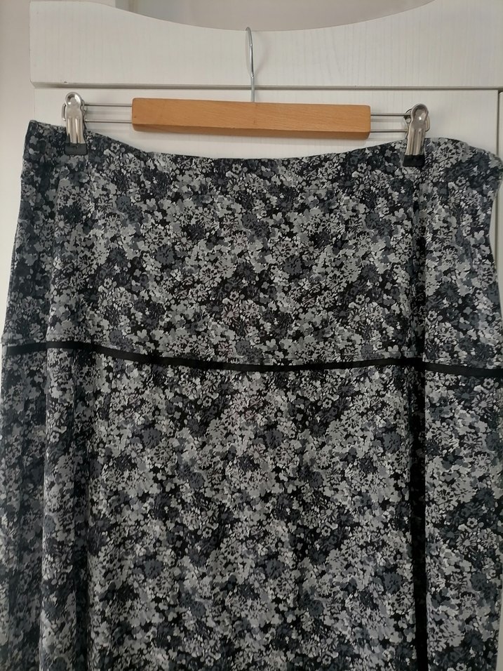 Gri Desenli Uzun Bohem Etek - Görsel 2