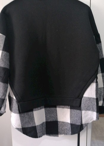 Siyah Salaş Kadın Sweatshirt - Görsel 6