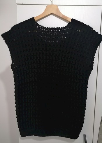 Siyah Örgü Kadın Kazak - Görsel 6