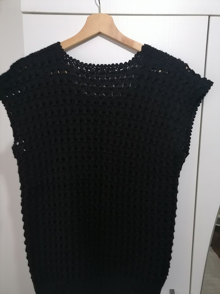 Siyah Örgü Kadın Kazak - Görsel 4