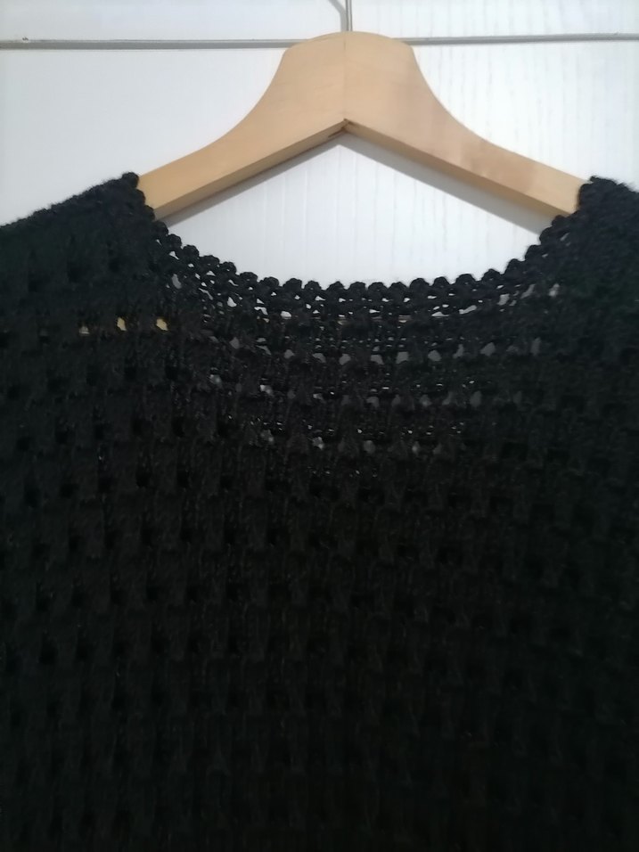 Siyah Örgü Kadın Kazak - Görsel 5