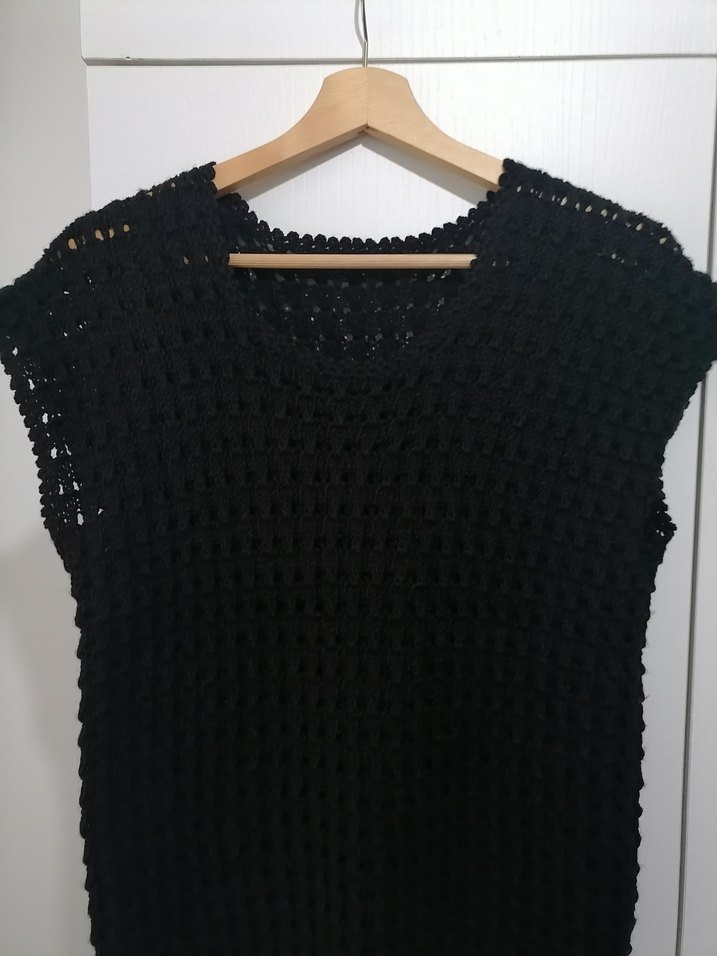 Siyah Örgü Kadın Kazak - Görsel 2