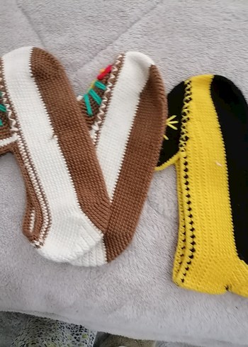 Renkli Nakışlı Örgü  patik çorap - Görsel 7