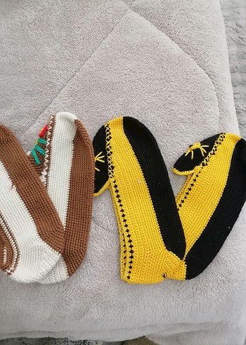 Renkli Nakışlı Örgü  patik çorap - Görsel 6