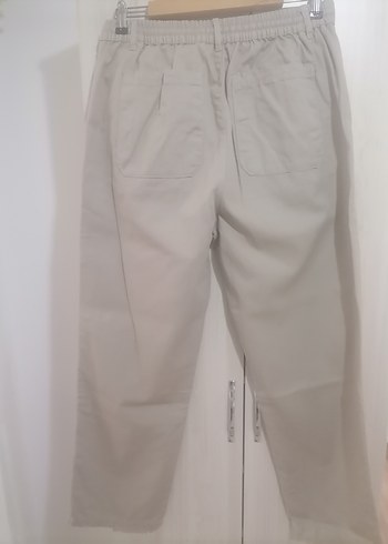 Bej Rahat Kesim Keten erkek Pantolon - Görsel 7