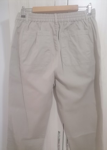 Bej Rahat Kesim Keten erkek Pantolon - Görsel 6