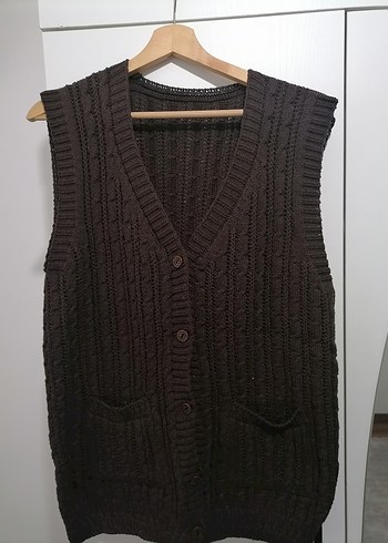 V Yaka Lacivert Örgü Kadın yelek - Görsel 9